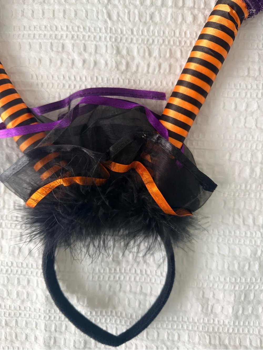 Kids Purple & Orange Witch Legs Headband Costume Accessory